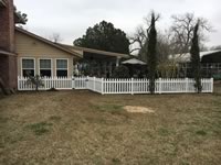 3 foot tall open picket vinyl fence