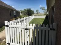 4 foot tall open picket vinyl fence