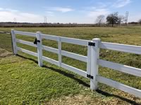 3 rail ranch style extra wide vinyl gate and fence